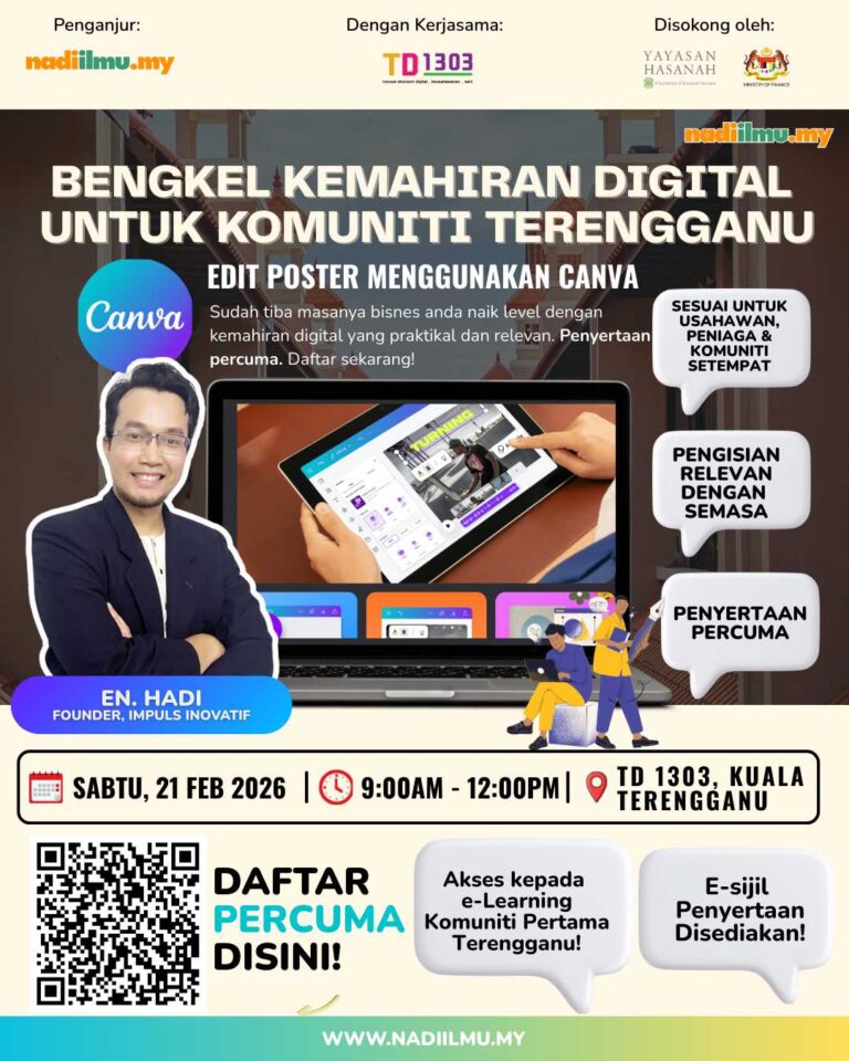 Bengkel Kemahiran Digital Komuniti – Edit Poster Menggunakan Canva [21 Feb 2026]