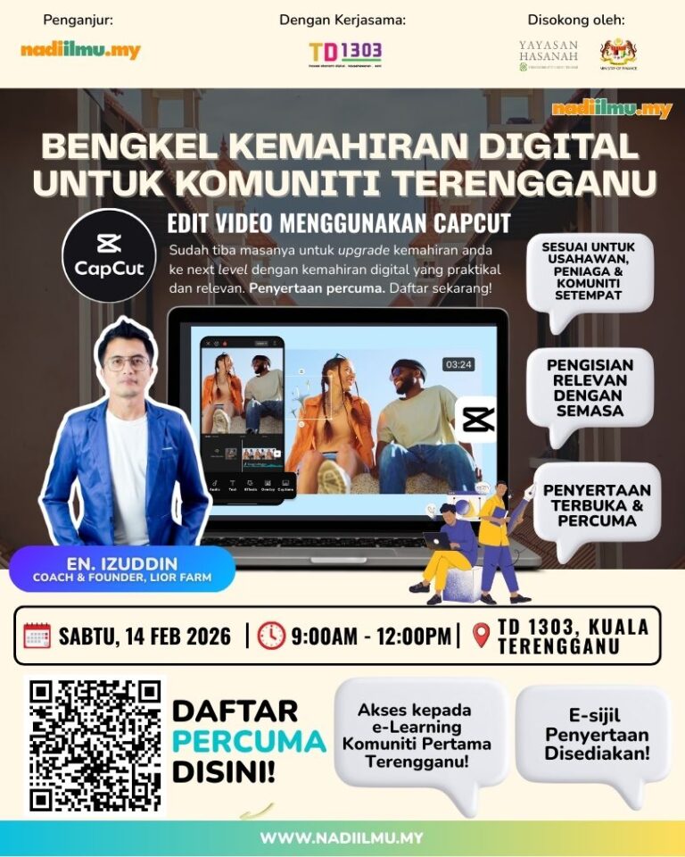 Bengkel Kemahiran Digital Komuniti – Edit Video Menggunakan Capcut [14 Feb 2026]