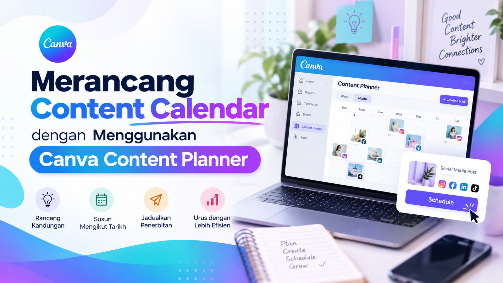 Merancang Content Calendar dengan Menggunakan Canva Content Planner